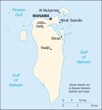 map of bahrain region. Reisenett: Maps of the Middle