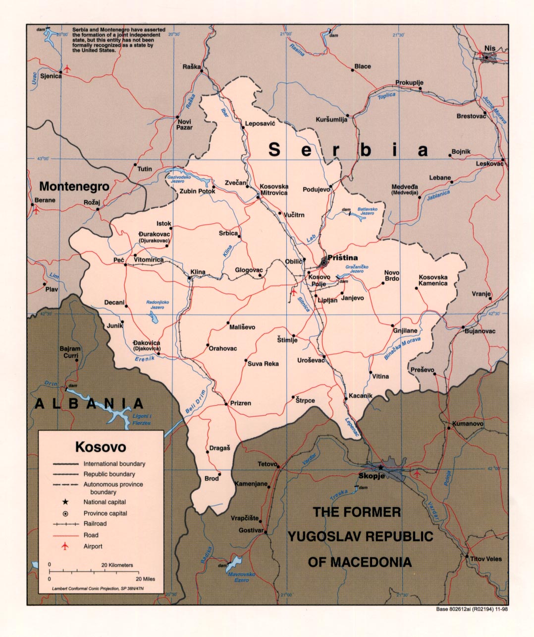 kosovo map statue