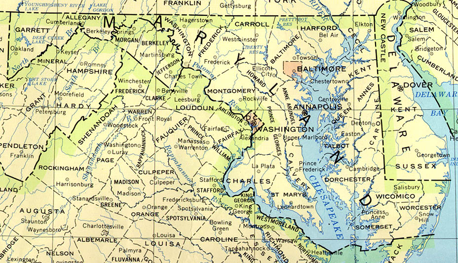 United States Map Maryland