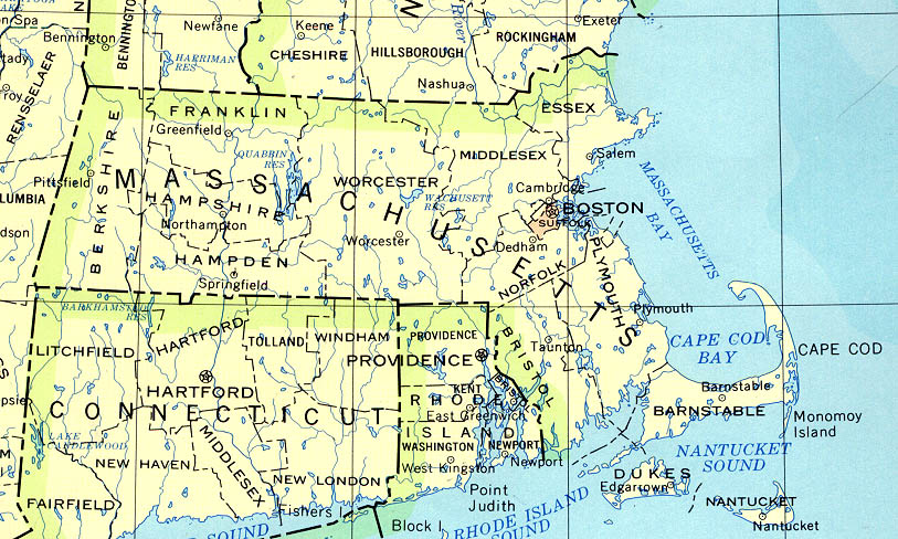 United States Map Massachusetts